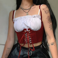 RAVELAND ALWAYS WINNING RED UNDERBUST CORSET