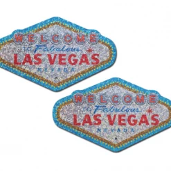 PASTEASE Welcome To Las Vegas: Glitter Silver Sign ACCESSORIES