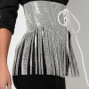 RAVELAND VIP SECTION SILVER DIAMOND SKIRT WOMEN