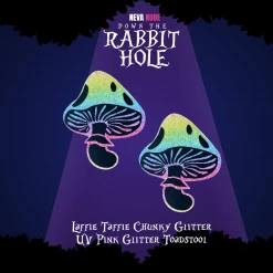 Neva Nude Laffie Taffie Multicolor Blacklight Chunky Glitter Toadstool Pasties