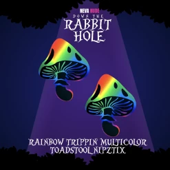 Neva Nude Rainbow Trippin' Psychedelic Toadstool Nipple Cover Pasties
