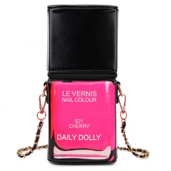 RAVELAND BAGS & BACKPACKS NAIL POLISH PURSE PINK