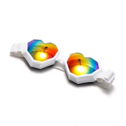 RAVELAND WHITE & RAINBOW LOVE GOGGLES HEADBANGER COLLECTION