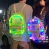 RAVELAND ALIENS COLLECTION NEON GREEN TRANSPARENT LED BACKPACK