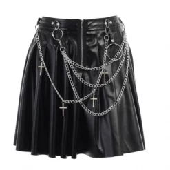 RAVELAND ANNA BLACK CHAINED SKIRT NEW ARRIVALS