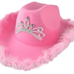 RAVELAND NEW ARRIVALS FUR BRIM TIARA COWBOY HAT