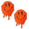 NevaNude Smiley Vibes Neon Orange Blacklight Pasties HEADBANGER COLLECTION