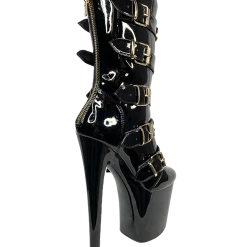 YRU VIP BOOTS BLACK & GOLD SHOES 9 YRU VIP BOOTS BLACK & GOLD SHOES