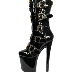 YRU VIP BOOTS BLACK & GOLD SHOES