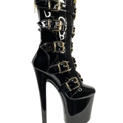 YRU VIP BOOTS BLACK & GOLD SHOES 10 YRU VIP BOOTS BLACK & GOLD SHOES