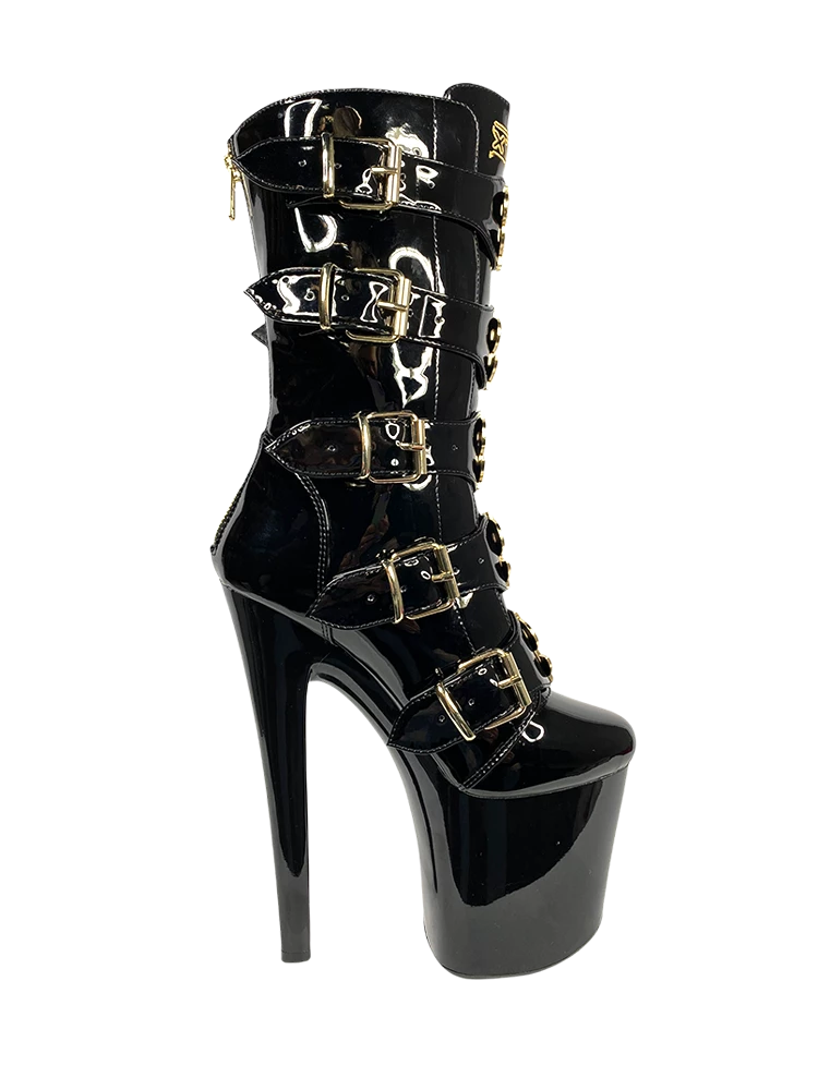 YRU VIP BOOTS BLACK & GOLD SHOES 6 YRU VIP BOOTS BLACK & GOLD SHOES