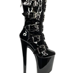 YRU VIP BOOTS BLACK & SILVER SHOES