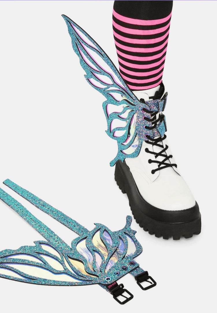 Neva Nude SHOES Feyre Dark Purple Glitter Fairy Original Wingz Pair For Calf Or Boot 7 Neva Nude SHOES Feyre Dark Purple Glitter Fairy Original Wingz Pair For Calf Or Boot