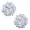 Neva Nude White Snow Bunny Tinsel Iridescent Pom Pom Reusable Nipple Cover Pasties ACCESSORIES