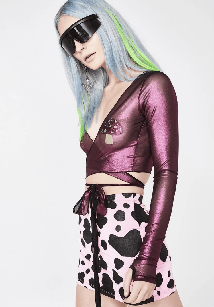 NevaNude Alice Down The Rabbit Hole Yellow With Purple Glitter Blacklight Shroom Pasties 5 NevaNude Alice Down The Rabbit Hole Yellow With Purple Glitter Blacklight Shroom Pasties