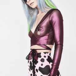 NevaNude HEADBANGER COLLECTION Alice Down The Rabbit Hole Pink Glitter UV Shroom Pasties