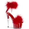 PLEASER SHOES SOFT ADORE RED HEELS