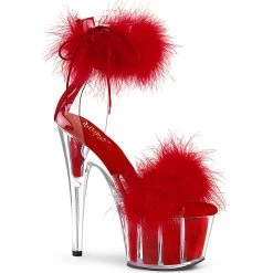 PLEASER SHOES SOFT ADORE RED HEELS