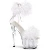 PLEASER SHOES SOFT ADORE WHITE HEELS
