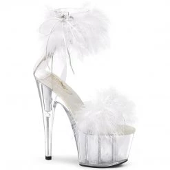 PLEASER SHOES SOFT ADORE WHITE HEELS