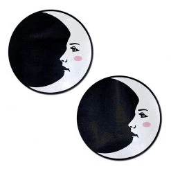 PASTEASE Moon: Black And White Man In The Moon Nipple Pasties