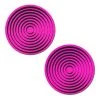 PASTEASE ACCESSORIES Spiral: Trippy UV Reactive Neon Pink Circle With Black Spiral Nipple Pasties