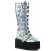 DISCONTINUED TRINITY PLATFORM BOOTS (SILVER) SHOES