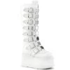 PLEASER WHITE SKULL CRUSHER BOOTS