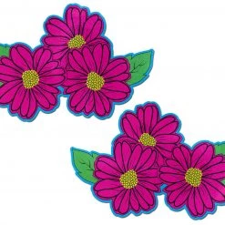 PASTEASE Demi: Pink, Black & Yellow Wildflowers Breast Cover Pasties