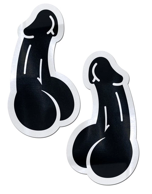 PASTEASE ACCESSORIES Penis: Black Dick Nipple Pasties 3 PASTEASE ACCESSORIES Penis: Black Dick Nipple Pasties