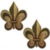 PASTEASE Fleur-de-lis: Glittering Gold Nipple Pasties