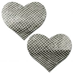 PASTEASE Love: Galactic Silver On White Velvet Heart ACCESSORIES