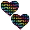 PASTEASE ACCESSORIES Love: Rainbow 'GAY' Pattern On Black Heart Nipple Pasties