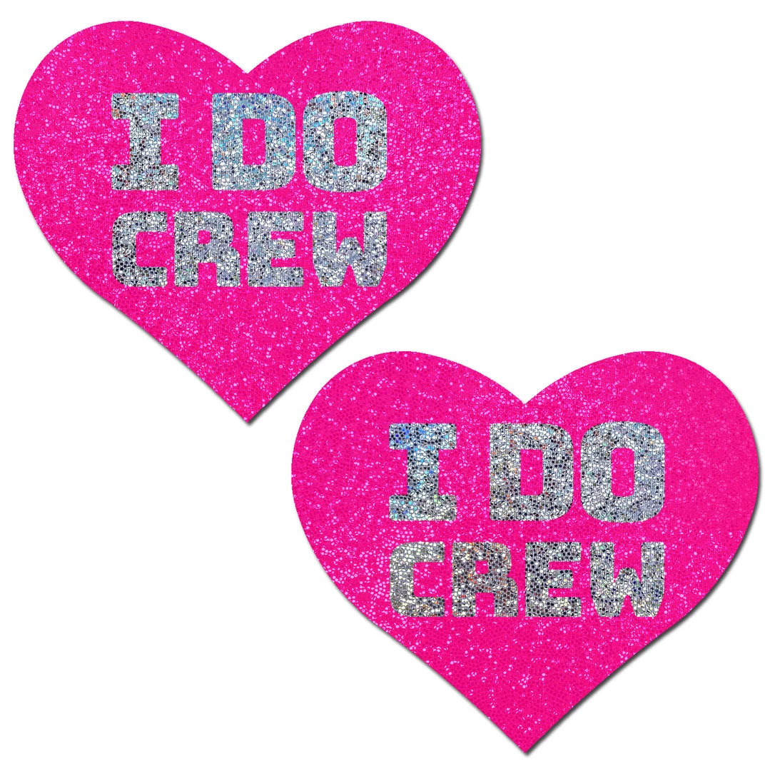 PASTEASE Love: Bridal Pink Glitter Hearts With Silver "I Do Crew" ACCESSORIES 3 PASTEASE Love: Bridal Pink Glitter Hearts With Silver "I Do Crew" ACCESSORIES