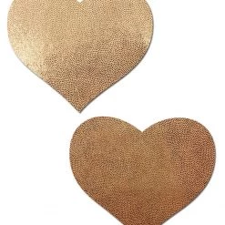 PASTEASE ACCESSORIES Love: Liquid Rose Gold Heart Nipple Pasties