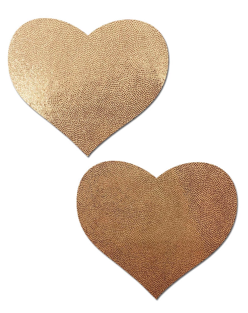 PASTEASE ACCESSORIES Love: Liquid Rose Gold Heart Nipple Pasties 3 PASTEASE ACCESSORIES Love: Liquid Rose Gold Heart Nipple Pasties