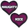 PASTEASE Love: Black And Pink Naughty And Nice Heart Nipple Pasties 1 PASTEASE Love: Black And Pink Naughty And Nice Heart Nipple Pasties