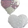 PASTEASE Love: Pearl & White Color Changing Sequin Heart ACCESSORIES 1 PASTEASE Love: Pearl & White Color Changing Sequin Heart ACCESSORIES