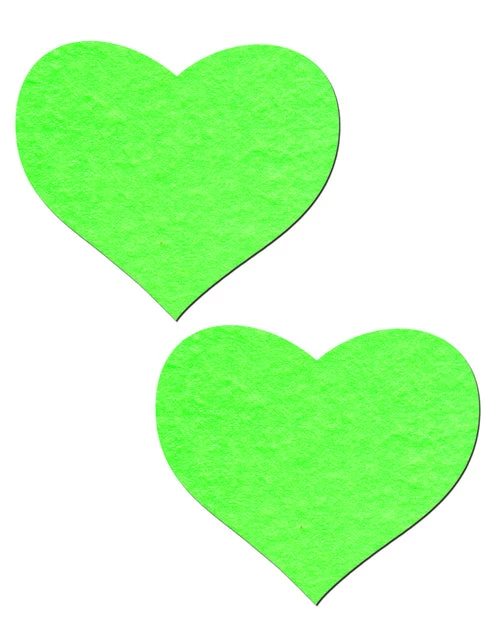 PASTEASE ALIENS COLLECTION Love: Neon Green And Glow-in-the-Dark Hearts Nipple Pasties 3 PASTEASE ALIENS COLLECTION Love: Neon Green And Glow-in-the-Dark Hearts Nipple Pasties