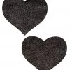 PASTEASE ACCESSORIES Liquid Black Heart Nipple Pasties
