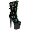 YRU VIP BOOTS BLACK & GREEN SHOES