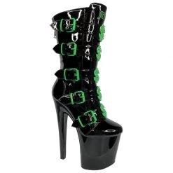 YRU VIP BOOTS BLACK & GREEN SHOES
