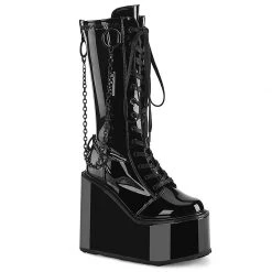 PLEASER UNCHAIN BOOTS BLACK SHOES