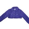 Hot&Delicious PURPLE SHERPA CROPPED JACKET WOMEN