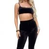 TICTOC SETS VELVET LOVE BLACK 2PC SET