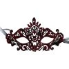 GOLDEN SHUTTLE WOMEN RED DROP MASQUERADE MASK