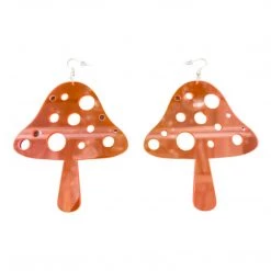 RAVELAND HEADBANGER COLLECTION PINK MAGIC MUSHROOM EARRINGS