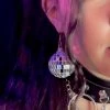 RAVELAND HEADBANGER COLLECTION MEDIUM DISCO BALL EARRINGS