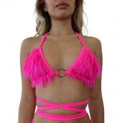 RAVELAND NEW ARRIVALS FURRY WRAP AROUND TOP