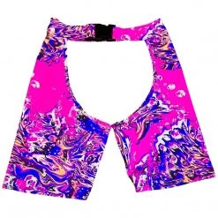 RAVELAND ACID TIE DYE PINK ASAP BUCKLED SHORT CHAP